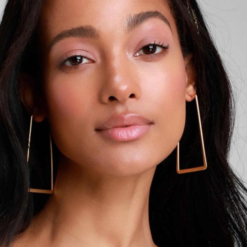 NWT Geometric Gold Earrings